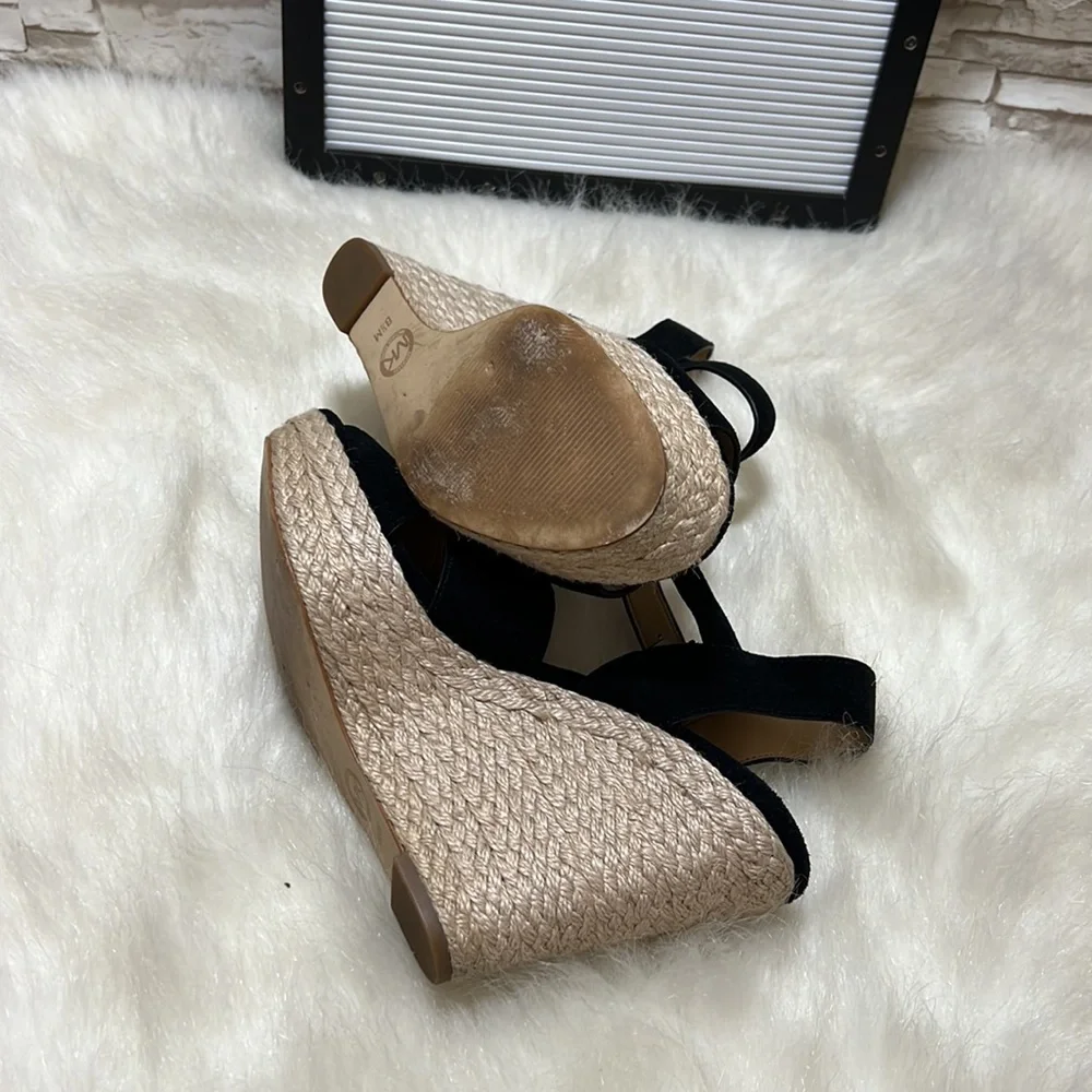Michael Michael Kors Suede Wedge Platform Sandals.